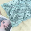 Pillow DUNXDECO Fashion 3D Leaf Embroidery Cover Decorative Case Luxury Modern Simple Sofa Chair Bedding Coussin