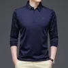 Mens Polos Ymwmhu Fashion Solid Polo Shirt Men Korean Fashion Clothing Long Sleeve Casual Fit Slim Man Polo Shirt Button Collar Tops 230224