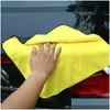 Serviette Top Car Wastowel Care Polissage Lavage Serviettes Peluche Microfibre Lavage Séchage Forte Épaisse Fibre De Polyester Chiffon De Nettoyage Drop D Dhpmb