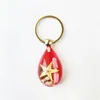 Key Rings New Artificial Starfish Hourglass Keychain Crab and Starfish Key Chain Car Key Ring Wholesale Party Gift Jewelry