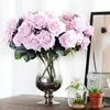 Fiori decorativi 10 teste Seta artificiale France Rose Wedding DecorFloral Bouqet Fiore finto Party Home Office Decor Accessorio