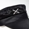 Basker Sboy Caps Women Silk Stain Diamond Letter Baker Boy Cap S-XL