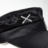 Berets Sboy Caps Женщины шелковые пятно алмазной буквы Baker Boy Cap S-xl