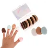 Makeup Brushes 10st mini Size Finger Puff Set Sponge concealer Foundation Detail Professional Cosmetic Cushion Tools