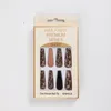 Wholesale False Nails for Women Girls 12 Tips Leopard Printed Resin Long Nail Manicure Nail Art Tools Kits