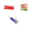 Klassiska mini Spring Clips Clothespins Vacker design 35mm Färgglada trähantverk för att hänga kläder Papper Fotomeddelandekort