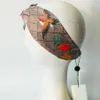Projektantka jedwabny krzyż na głowę Kobiet Dziewczyno Hair Paśki Retro Turban Letters Head Prezenty dla kobiet Hummingbird G2204153Z287K