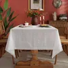 Tkanina stołowa francuska koronkowa bawełniana biała haftowa okładka ślubna świąteczna kolacja wystrój domu