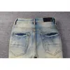 Denim Amiryes Jeans Designer Pantaloni Uomo 2023 nuovi pantaloni strappati patch moda personalizzata high street jeans pantaloni da uomo D4ZG