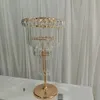 Forniture per matrimoni Decorazione per la tavola degli eventi Oro argento con portacandele leggero Illuminazione in metallo Centrotavola per fiori per tavolo da matrimonio imake603