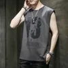 Men's T-Shirts Summer men's wear Loose sleeveless vest Sport printed floral clothes Individual fashion outerwear 12