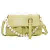 Evening Bags Beading Green Pu Leather Flap Crossbody For Women 2023 Fashion Luxury Trendy Summer Shoulder Handbags And Purses 5 Colour