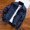 Men's Jackets Fashionable Baseball Jacket Portable Polyester Long Sleeve Solid Men Coat Outerwear