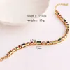 Link Chain Luxury Geometric Rainbow Cubic Zirconia 5A CZ Tennis Chain Armband Classic Fashion Women Jewelry G230222