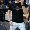 New 2023 summer casual men's T-Shirts print sequin pullover short-sleeved youth round collar fashion tshirts for men's and women's T-shirts pluz size 5XL