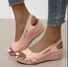 Sandals BKQU 2022 Female Wedge Heels Shoes Women Summer Comfortable Sandals Slipon Flat Sandals Platform Sandalias sandalias mujer Z0224