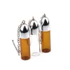 Pipe de narguilé fumeurs Boîte de rangement moyenne 67 mm avec cuillère mini-bouteille de capuchon en métal petit conteneur de rangement