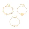 أساور السحر (3pcs/set) مجموعات الأزياء للنساء ربط سلاسل الأساور Pulseras Femme Crystal Hollow Bracelet