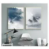 Canvas Painting Forest Snow Mountain Modular Pictures for Living Room Home Cuadros Decoartion Nordic Animal Poster Wolf Elk Woo