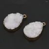 Charmes 1PC pierre naturelle Agate cristal bourgeon blanc goutte d'eau pendentif pour la fabrication de bijoux collier boucles d'oreilles accessoires cadeau fête décor