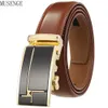 Belts Luxury Strap Male Waistband Top Quality Black Genuine Leather Belt Men Fashion Ratchet Automatic Buckle with Cow Leather Belt Z0223