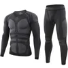 Herren-Trainingsanzüge, nahtloser, enger taktischer Thermo-Unterwäsche-Anzug, Herren-Outdoor-Sport-Belüftungstraining, Fahrrad-Thermo-Wollunterwäsche Z0224