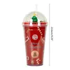 Mokken Christmas Cup met deksel stro Xmas Santa Snowman Coffee Mug Tumbler Drinkware