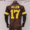 Thr NCAA College Wyoming Football Jersey Peasley Josh Allen Bertagnole Easton Gibbs Joshua Cobbs John Hoyland Cole Godbout Joey Braasch Xazavian Valladay Maillots