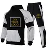 Mens Tracksuits Brand Men Tracksuit Custom Fleece Diy Your HoodiePants 2pieces Set Autumn Winter Streetwear Fashion Casual Male Sportswear 230224