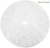 Décorations de noël 78/90/122 cm arbre jupe fausse fourrure tapis flocon de neige blanc peluche tapis maison année décoration Noel tablier Ornam