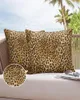 Travesseiro de travesseiro com padrão de textura leopardo travesseiro de moda sala de estar para casa de sofá de canto do escritório da cintura capa 50x50cm à prova d'água