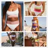 Maillots de bain pour femmes 2023 Sexy Push Up Non rembourré Pure Color Bikini Set Femmes Vintage Maillot de bain Costume de plage Biquini Maillots de bain