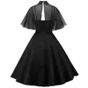 Robes de soirée printemps rétro Robe de bal Robe Vintage élégant à pois imprimé 50 s Rockabilly Pin Up grande taille femmes vêtements Robe