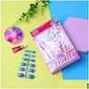 Nail Art Kits Kids Girls valse nagels Set Playhouse Princess Stickers Make -up speelgoed Eyelash Girl Gift Drop Delivery Health Beauty Dh3yr