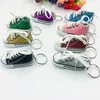 Canvas Shoes Keychains Party Creative Gifts Mini Simulation Sneaker Tennis Shoe Key Chain Novelty Sports Shoes Keyrings Shoes Holder Handbag Pendant Gifts