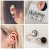 Stud Earrings 1/2Pcs Fashion Gift Women Men Jewelry No Pierced Pearl Ear Cuff Non Piercing Tragus Zircon