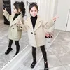 Cappotto Solido Giacca Inverno Primavera Capispalla Top Abbigliamento per bambini Scuola Costume per bambini Abbigliamento per ragazza adolescente Panno di lana Alta qualità