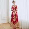 Tendance traditionnelle Xiuhe Vêtements ethniques époux de mariée 90 kg peut porter un costume de cérémonie de mariage chinois Femmes Femmes Robe de mariée de luxe