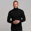 Men's Sweaters Spring Fashion Hooded Men Casual Turtleneck Slim Fit Sports Pullover Sweater Gym Knitwear Pull Homme