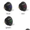 Instrumentos de motocicleta Volt￭metro medidor de tens￣o ￠ prova d'￡gua Digital Volt Gitle Red LED para caminh￣o de carro CC 12V24V Chegada Drop Drop MO DHYPW