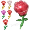 30 pollici decorazione foglio di alluminio fiore rosa palloncino rose a forma di matrimonio compleanno palloncino bar decorazioni per feste fiori palloncini BH8319 TQQ