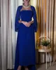 Party Dresses Royal Blue Prom Formal Women Wear Strapless Evening Gowns Beaded Long Sleeves Chiffon Jackets Wedding Guest Dress 230224