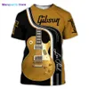 wangcai01 T-shirt da uomo Jazz T-shirt da uomo Stampa 3D Sax Chitarra Clarinetto T-shirt Musica classica Moda Short Seve Hip Hop Tee Pop T-shirt casual allentata 0224H23