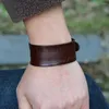 Bangle 20pcs/lot Handmade Vintage Genuine Leather Bracelet Wrist Belt Band Retro Punk Armlet Cowboy Bracers Men's Jewelry