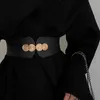 Belts Elastic Wide Waist Closure Women Belt Fashion Alloy Buckle Slim Body Waist Strap Lady Suit Coat Skirt Dress Decorative Waistband Z0223