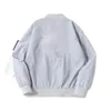 Męskie kurtki projektanty pary kurtki baseballowe kamienna wersja dla mężczyzn i kobiet tkanin para bombowca wyspa jedwabisty gładki materiał 822