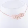 Charmarmband koppar Micro Pave Square Chain Handmade Zircon Crystal Bowknot för kvinnors tillbehör Bijoux Femme