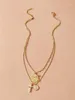 Pendant Necklaces Bohemian Vintage Gold Color For Women Choker Cross Multi-layer Necklace Statement Party Jewelry