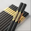 Chopsticks 10pairs 24 27 cm non slip sushi stick mat klass plastlegering clip sushi potten återanvändbar bordsartegiva 230224