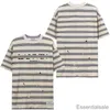 Zomerheren 2023 Lanvins T-shirts Designer Embroidery Stripe Short Sleeve Casual Overe oversized katoenen T-shirt Dames Luxe mannen Hip Hop Top PGR1